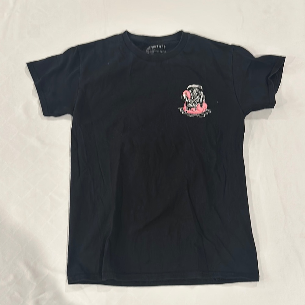 Retrofit men’s Black Graphic Tee Pink Flamingo‎ you’ll float too T shirt small